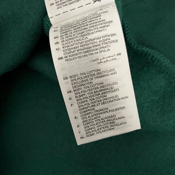 adidas Eco Growth Club Icon Graphic Crewneck Sweatshirt Green Women's Size L - Picture 5 of 8